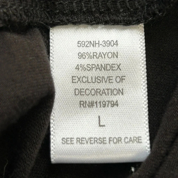 Women’s Large Sequin Black Top Ballon Hem Flutter Sleeve Stretch Whimsigoth Boho - Picture 12 of 12